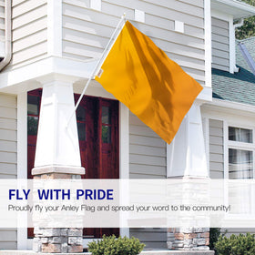 Anley Fly Breeze canvas header flag emphasizes durability in wind.