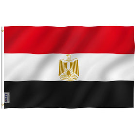 Anley Fly Breeze Egypt flag 3x5 waving with bright, vivid colors.