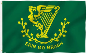Anley Fly Breeze Erin Go Bragh flag on outdoor display with vivid colors