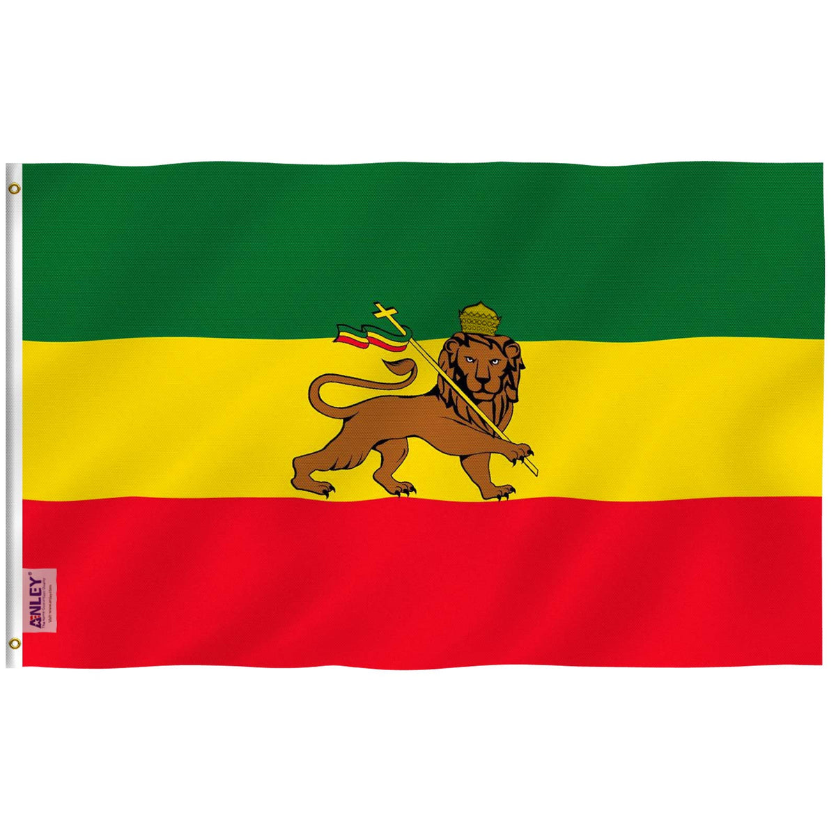 Anley Fly Breeze Ethiopia flag with canvas header for durable outdoor display