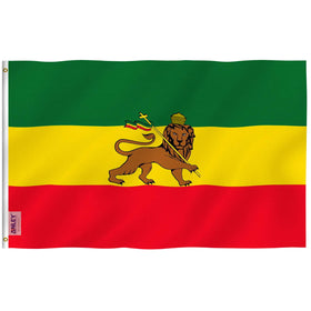 Anley Fly Breeze Ethiopia flag with canvas header for durable outdoor display