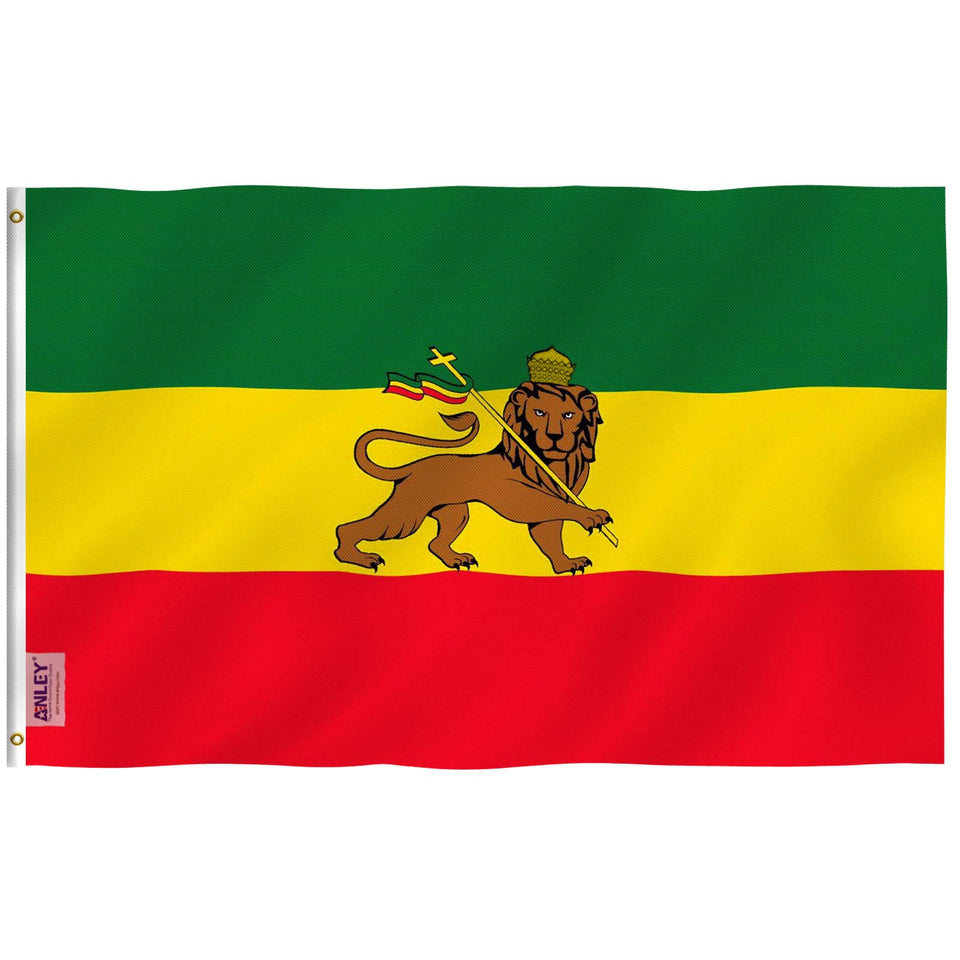 Anley Fly Breeze Ethiopia flag with canvas header for durable outdoor display