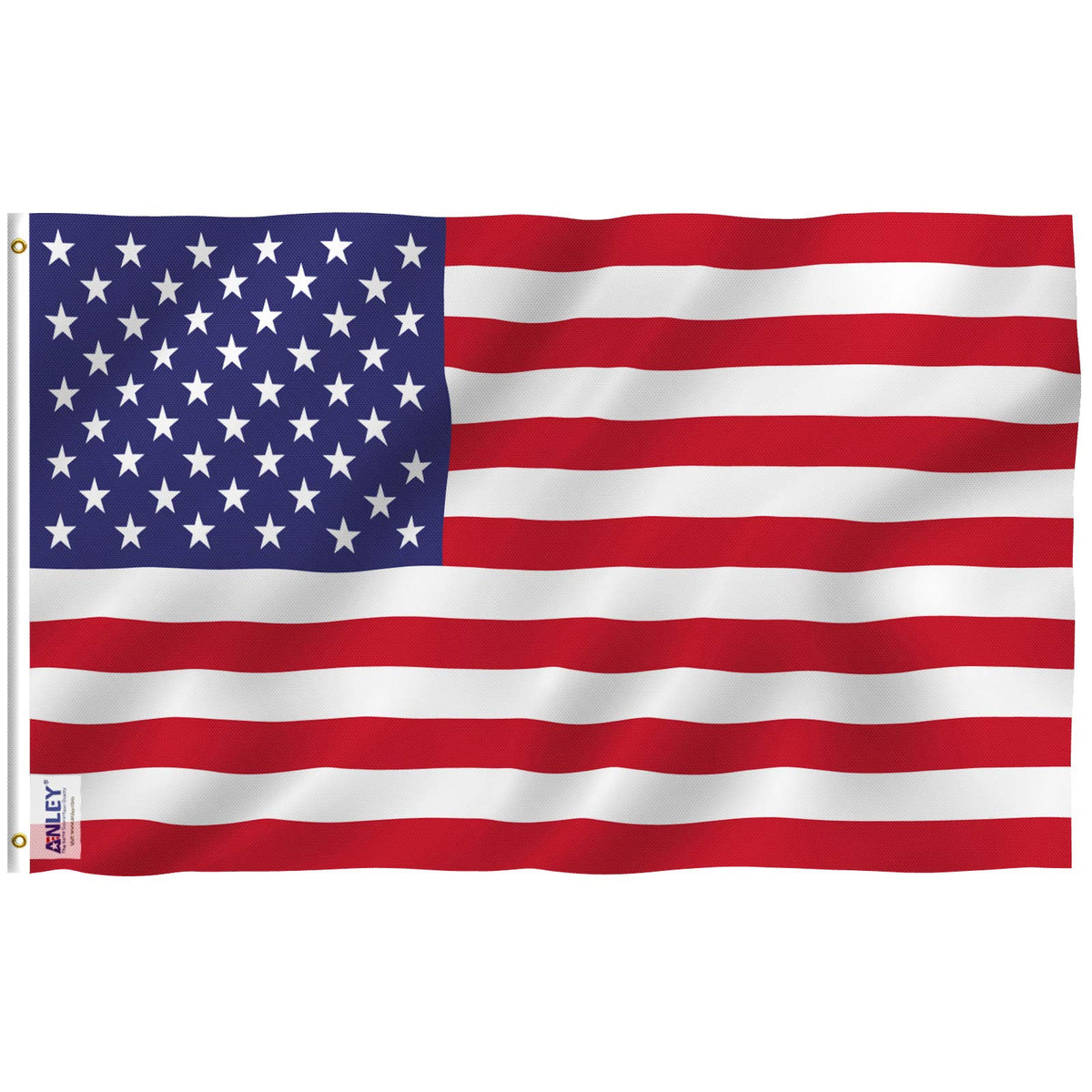 Anley Fly Breeze flag fabric closeup in polyester shows durable color for outdoor use.