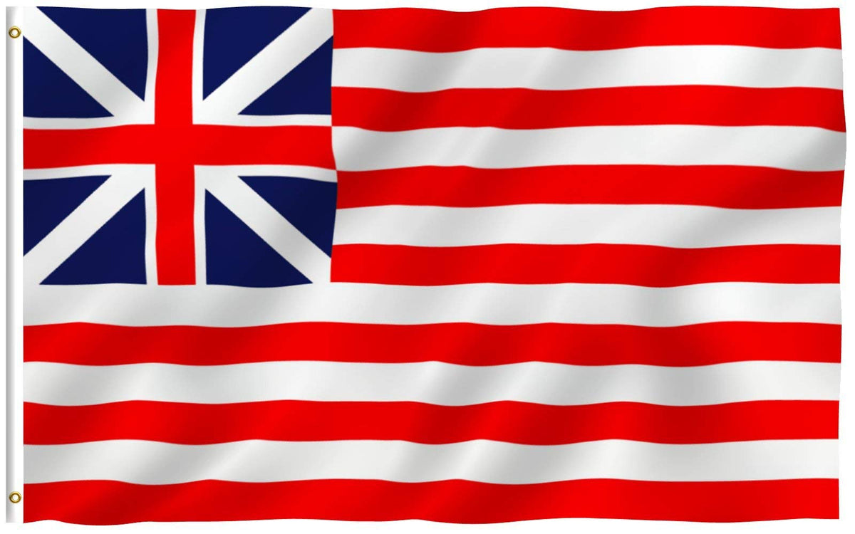 Anley Fly Breeze Grand Union Flag 3x5 ft outdoors display with bold colors.