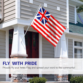 Anley Fly Breeze Grand Union Flag canvas header supports durable mounting.