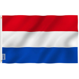 Anley Fly Breeze Holland flag, front view, bold colors for eye-catching outdoor display.