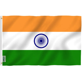 Anley Fly Breeze India flag in a wide outdoor view with bright colors.