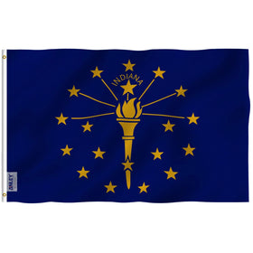 Anley Fly Breeze Indiana State Flag 3x5 in bright, fade-proof outdoor display