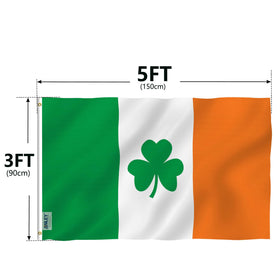 ANLEY Fly Breeze Ireland Shamrock flag packaging showing 3x5 ft flag