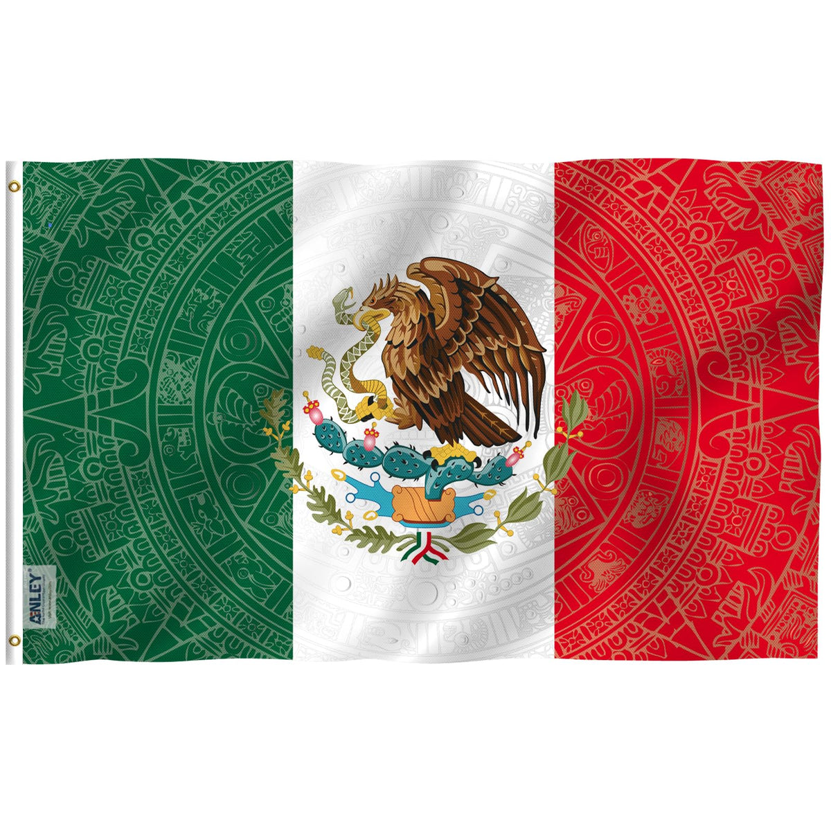 Anley Fly Breeze Mexico flag with canvas header for durable outdoor display.