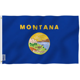 Anley Fly Breeze Montana flag 3x5 on outdoor display, vivid MT pride for your porch