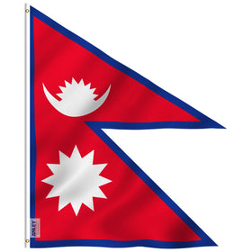 Anley Fly Breeze Nepal flag 2x3 with vivid colors for yards and gardens.