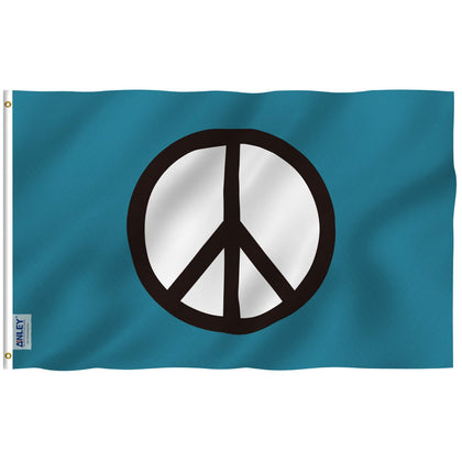 ANLEY Fly Breeze Peace Flag 3x5 overview shows vivid outdoor color for display.