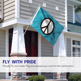 ANLEY Fly Breeze Peace Flag - canvas header detail supports long outdoor display.