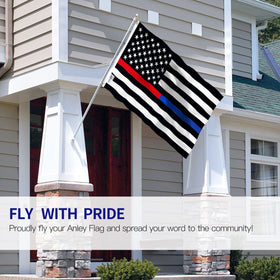 Anley Fly Breeze red line flag 3x5 with bold contrast for ceremonies
