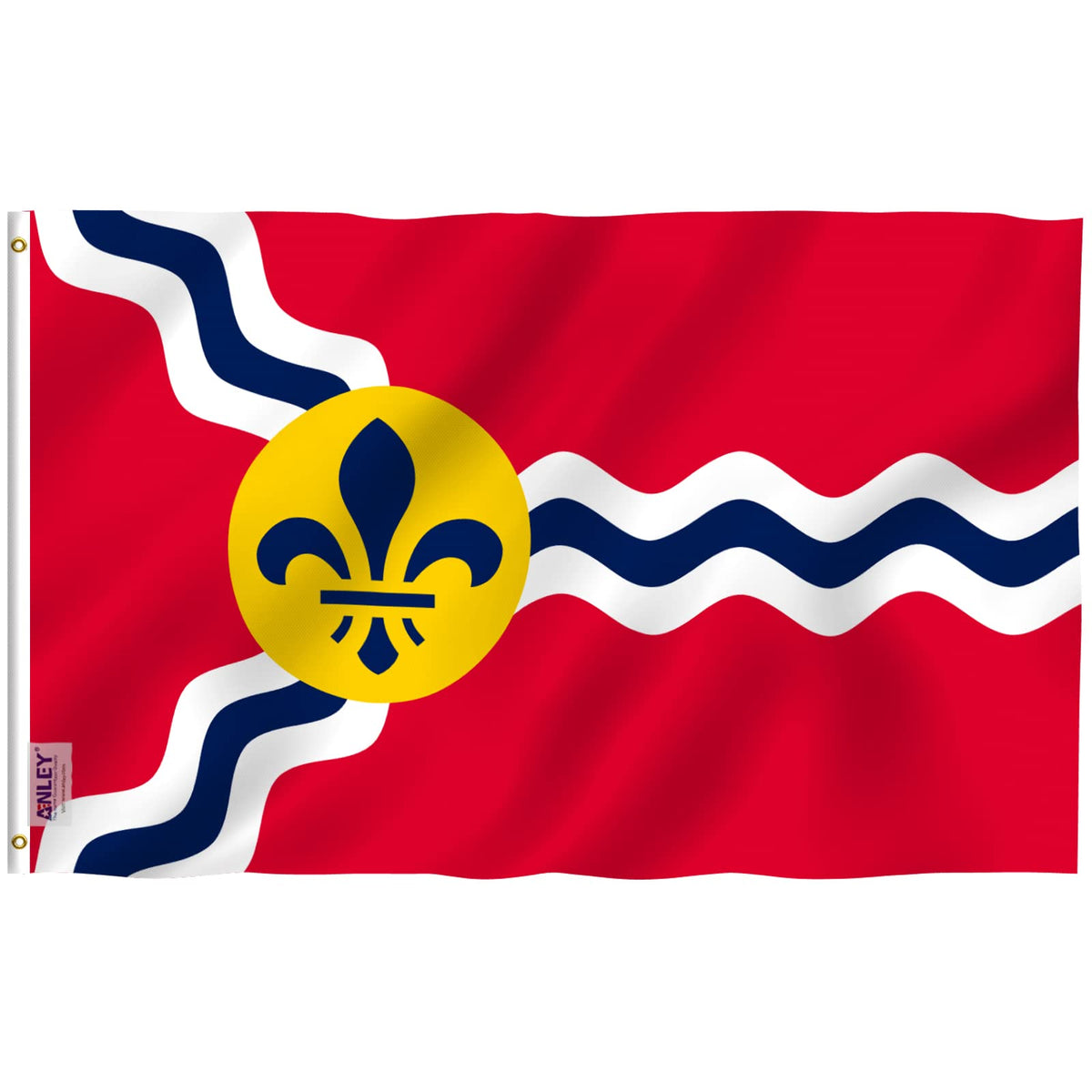 Anley Fly Breeze Saint Louis flag 3x5 folded for compact display