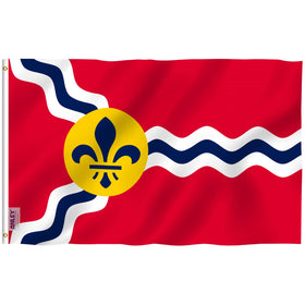 Anley Fly Breeze Saint Louis flag 3x5 folded for compact display