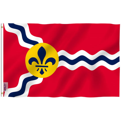 Anley Fly Breeze Saint Louis flag 3x5 folded for compact display