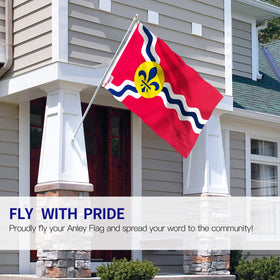 Anley Fly Breeze Saint Louis flag with canvas header for durable outdoor mounting