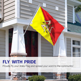 ANLEY Sicily flag closeup print highlights vivid colors and fade-proof design
