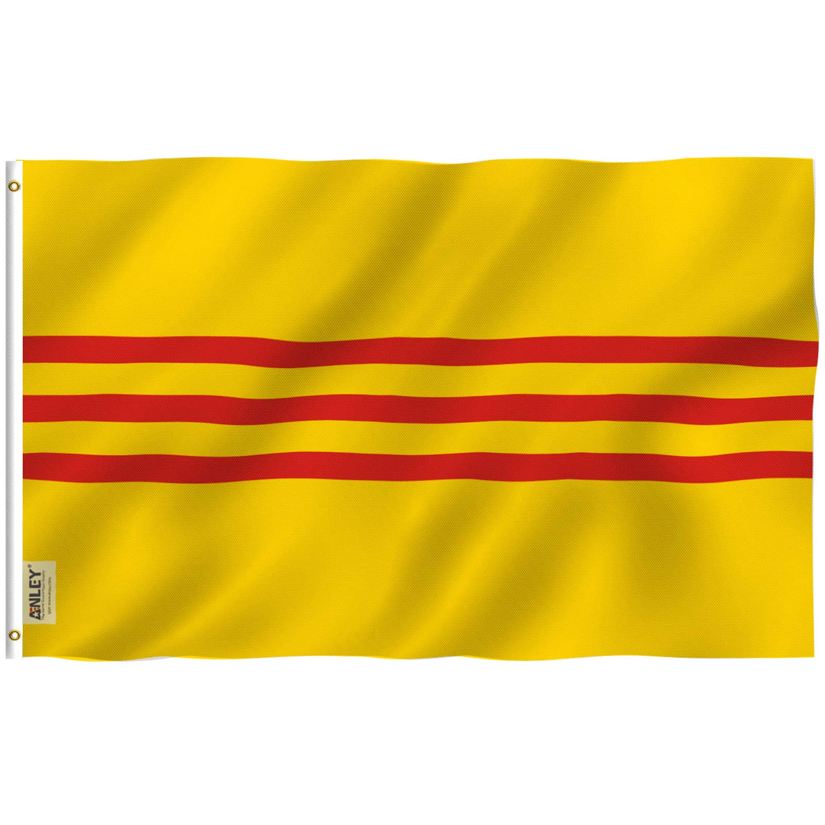 Anley Fly Breeze flag with canvas header shows outdoor-ready color