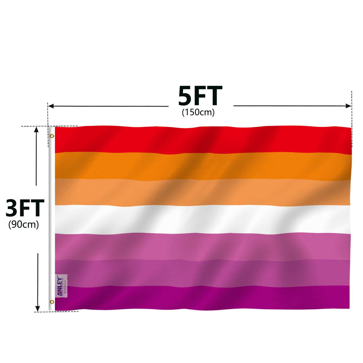 Anley Fly Breeze Sunset Flag package contains a single 3x5 ft flag.