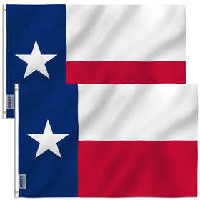 Anley Fly Breeze Texas flag 3x5 with canvas header, durable outdoor display.