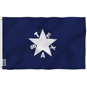 Anley Fly Breeze Zavala De Lorenzo Texas flag fluttering in sun with fade-proof outdoor color