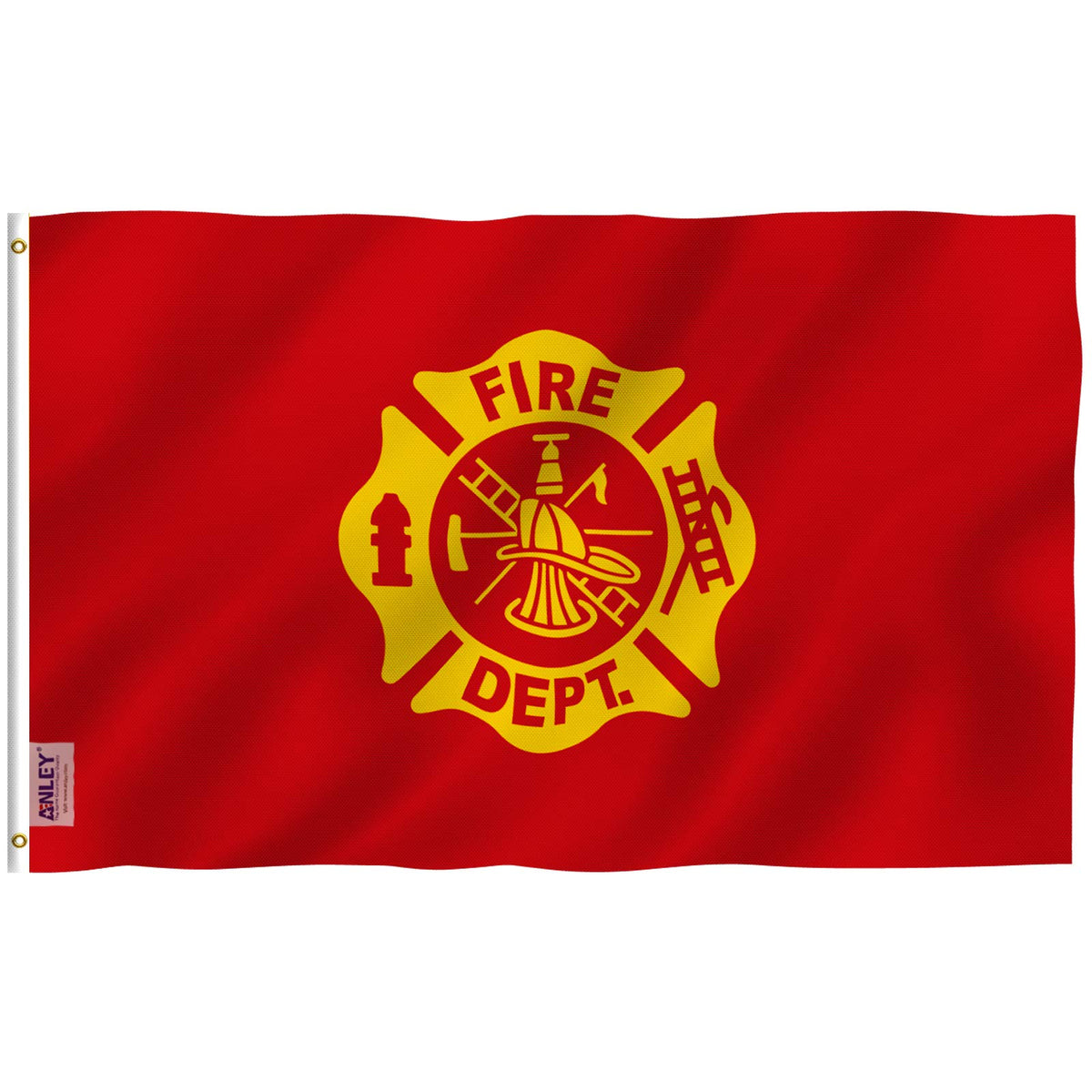 Anley Fly Breeze US Fire Department flag with 3x5 ft size for outdoor display