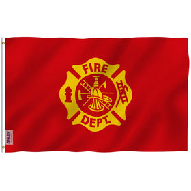 Anley Fly Breeze US Fire Department flag with 3x5 ft size for outdoor display