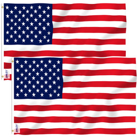 ANLEY Fly Breeze USA flag 4x6 on a pole with vivid colors for outdoor display.