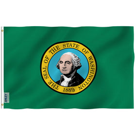 Anley Fly Breeze Washington State flag 3x5 with vivid color for outdoor display.