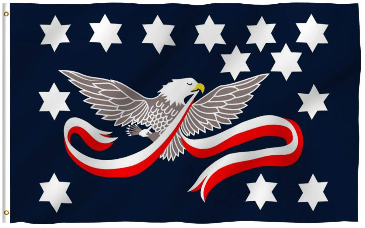ANLEY Fly Breeze Whiskey Rebellion flag with canvas header for durable outdoor display