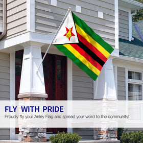 Anley Fly Breeze Zimbabwe flag fade-proof print resists sun for lasting color