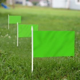 Anley green mini flag pack of 12 ready for parades and parties.