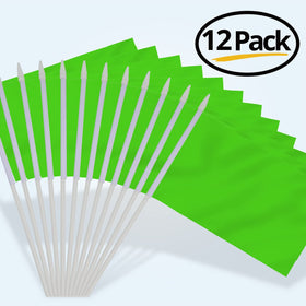 Anley green mini flag for handheld displays during ceremonies and celebrations.