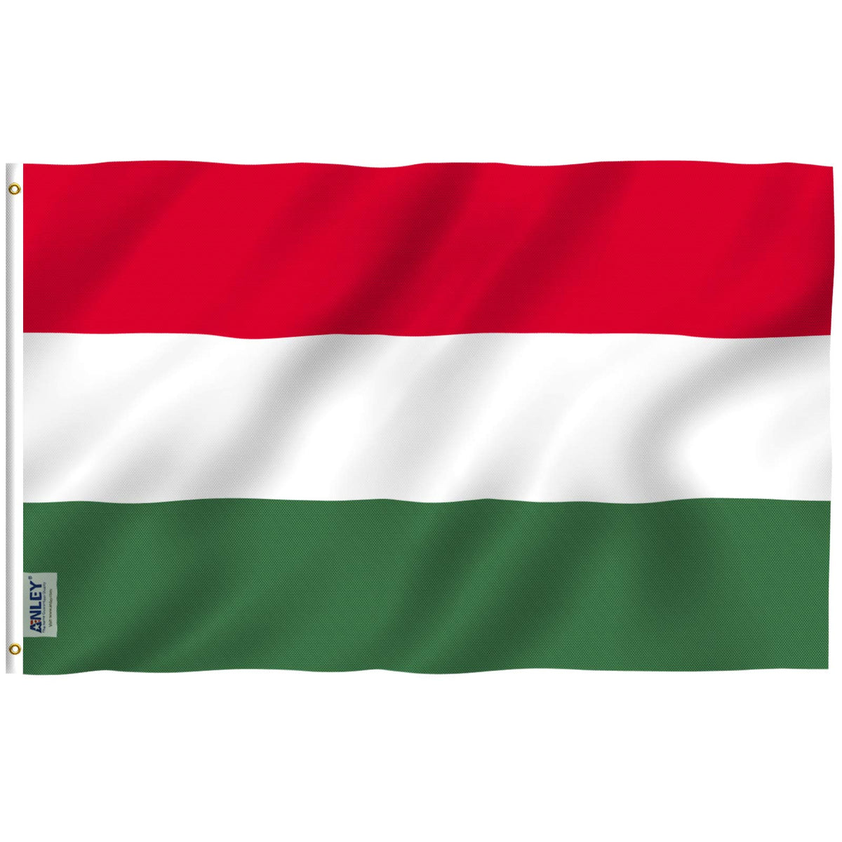 ANLEY Hungary flag with fade-proof color flying brightly outdoors