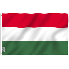 ANLEY Hungary flag with fade-proof color flying brightly outdoors