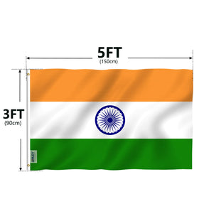 Anley Fly Breeze India flag ideal for outdoor display.