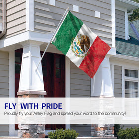 Anley Mexico flag double-stitched edges for long-lasting outdoor use.