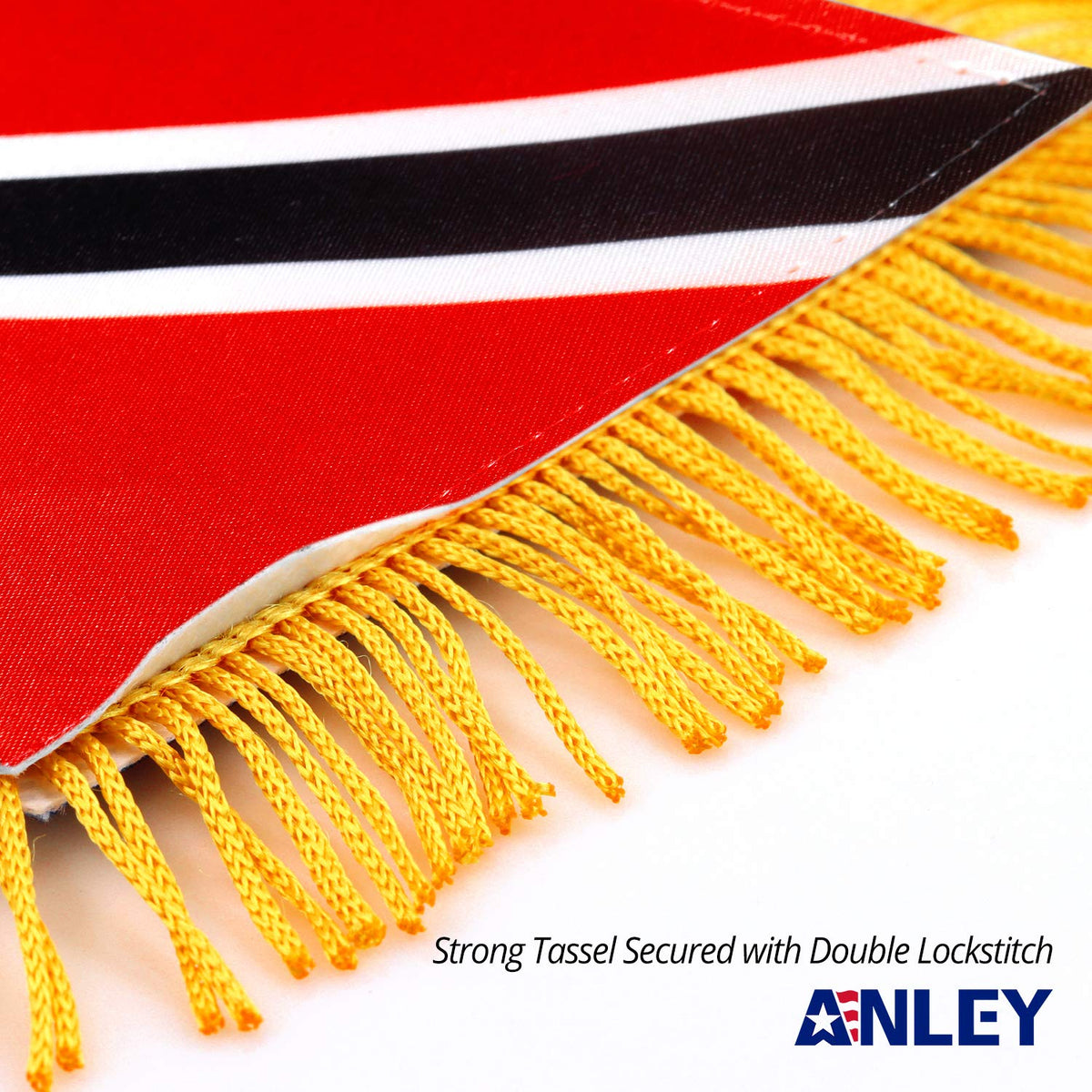 Anley mini flag banner, double-sided print ensures visibility from both sides.