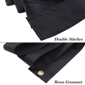 Anley mourning streamer with brass grommet ready for easy flag hanging.