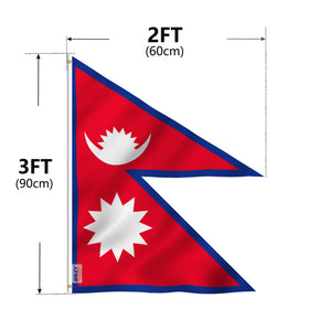 Lightweight polyester flag ideal for low-wind spaces.