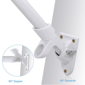 Anley 1-inch inner diameter bracket fits most standard flag poles.