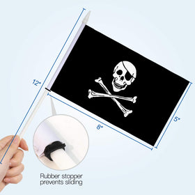 Anley Pirate Mini Flag 12-pack for group events and decor.