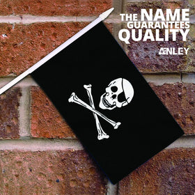 Anley Pirate Mini Flag with spear-top pole for sturdy handling.