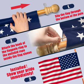 Anley Rip-Proof Flag 28x40 vivid colors enhance patriotic displays outdoors.