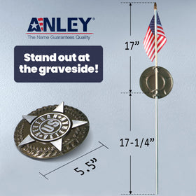 Anley rustproof coating with medallion highlights a durable memorial.