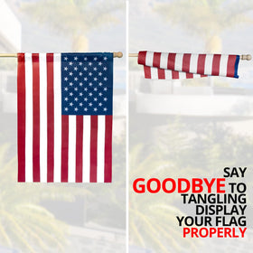Tangle-free design prevents flag from wrapping around the pole.