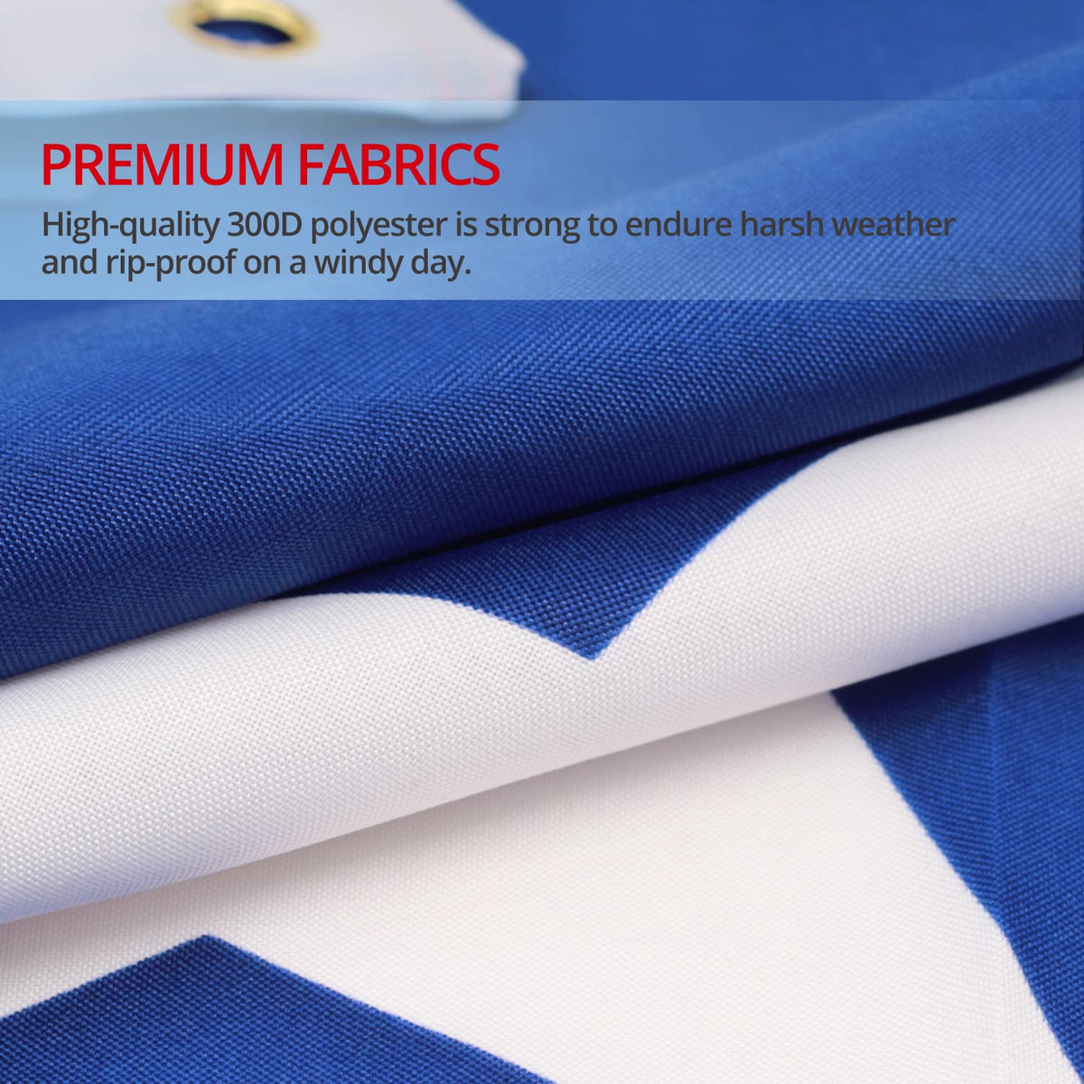 Anley polyester flag is lightweight for easy display on home or office.